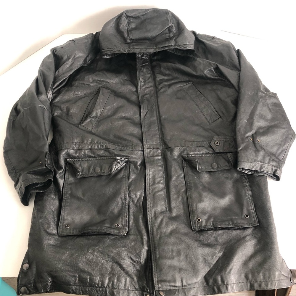 Vintage Phase 2 Hooded Leather Jacket